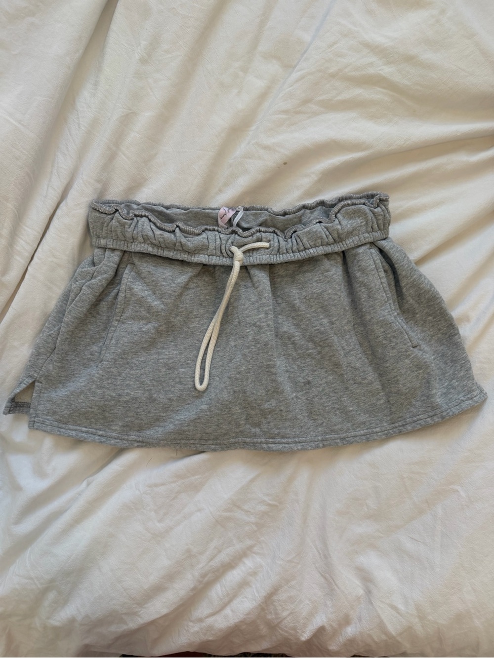 Urban Outfitters Womens’ Gray Elastic Waist Knit Skirt with Drawstring